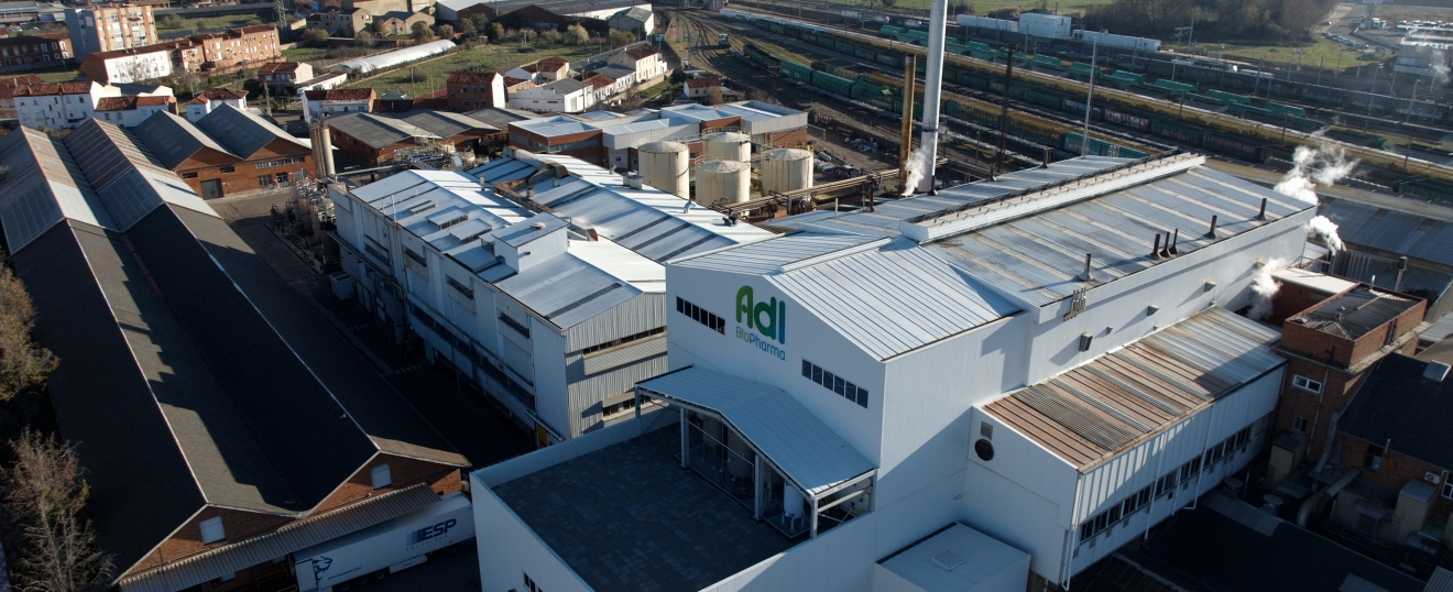 Fábrica de ADL Biopharma en León. Fotografía aérea con dron de VISUAIR